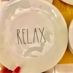 “RELAX” Rae Dunn Dinner Plates